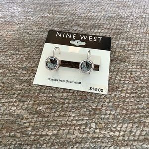 Nine West grey crystal earrings